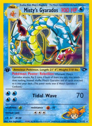 Misty's Gyarados 013/132/132 - Holo Rare - 1st Edition Holofoil