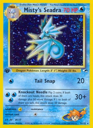 Misty's Seadra 009/132/132 - Holo Rare - Unlimited Holofoil