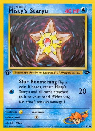 Misty's Staryu 092/132/132 - Common - 1st Edition