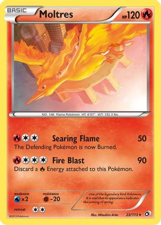 Moltres 022/113/113 - Holo Rare - Holofoil