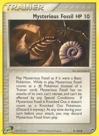 Mysterious Fossil 091/100 - Common - Reverse Holofoil
