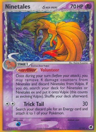 Ninetales (Delta Species) 008/101/101 - Holo Rare - Reverse Holofoil