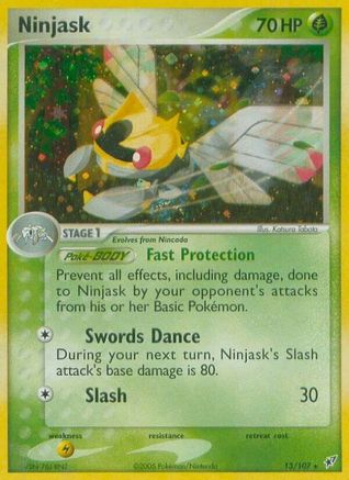 Ninjask 013/107 - Holo Rare - Holofoil