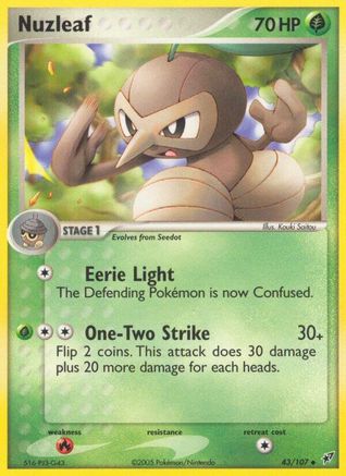 Nuzleaf 043/107 - Uncommon - Reverse Holofoil