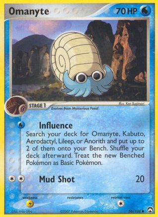Omanyte 056/108 - Common - Reverse Holofoil