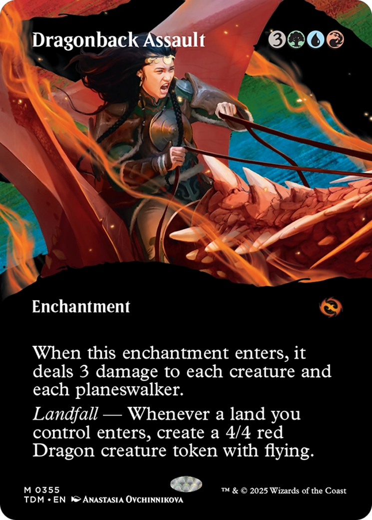 Dragonback Assault (Borderless) (TDM-355) - Tarkir: Dragonstorm