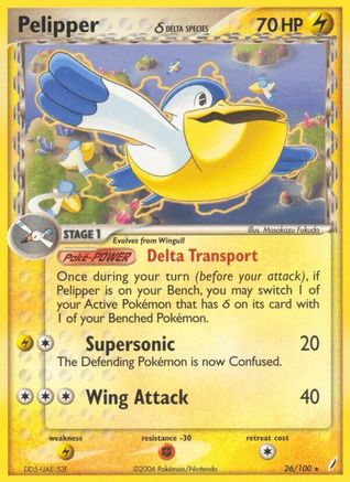 Pelipper (Delta Species) 026/100/100 - Rare