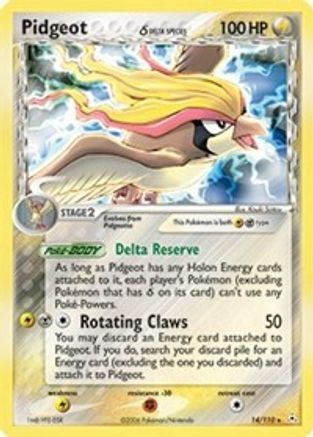 Pidgeot (Delta Species) 014/110/110 - Holo Rare - Reverse Holofoil