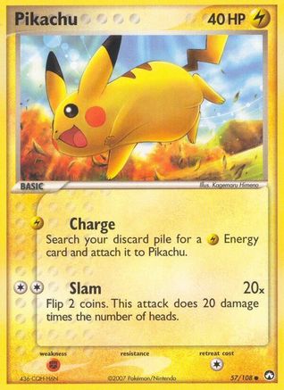 Pikachu 057/108/108 - Common - Reverse Holofoil