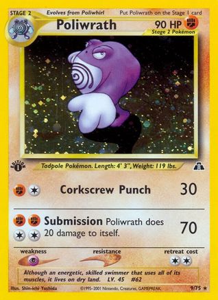 Poliwrath (9) 009/75/75 - Holo Rare - Holofoil