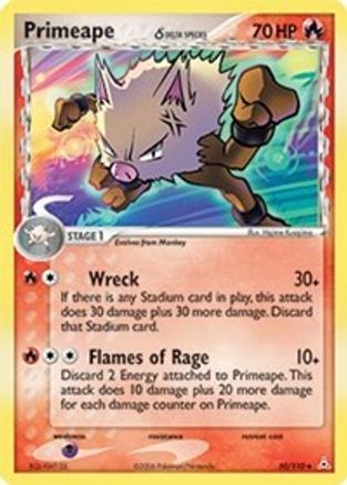 Primeape (Delta Species) 050/110 - Uncommon - Reverse Holofoil