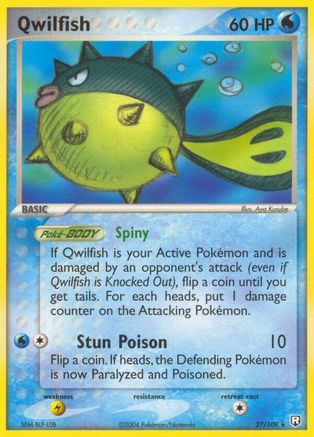 Qwilfish 027/109 - Rare - Reverse Holofoil