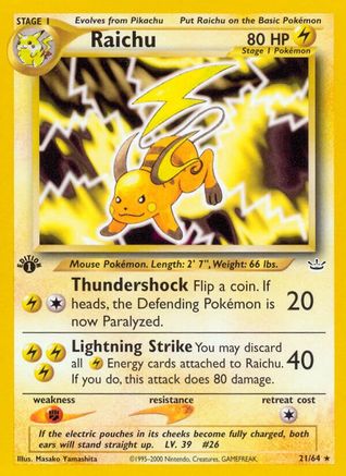 Raichu 021/64/64 - Rare - Unlimited
