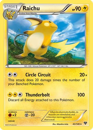 Raichu 043/146 - Holo Rare - Holofoil
