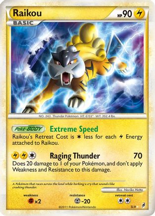 Raikou (Shiny) SL9/95 - Shiny Holo Rare - Holofoil