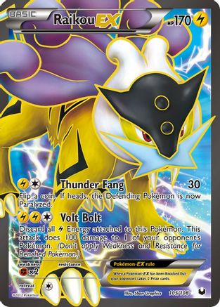 Raikou EX (105 Full Art) 105/108 - Ultra Rare - Holofoil