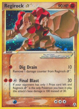 Regirock Star 091/92 - Ultra Rare - Holofoil