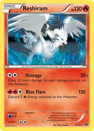 Reshiram 021/99/99 - Rare