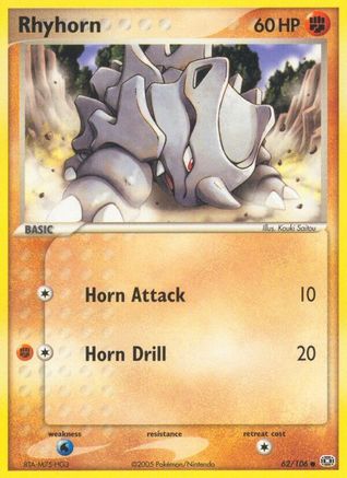 Rhyhorn 062/106 - Common - Reverse Holofoil