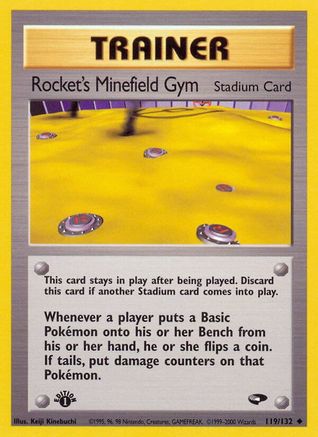 Rocket's Minefield Gym 119/132/132 - Uncommon - 1st Edition