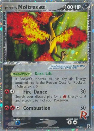 Rocket's Moltres ex 100/109 - Ultra Rare - Holofoil