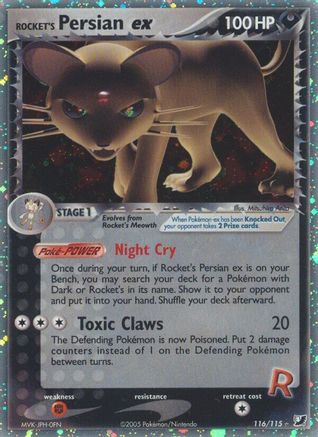 Rocket's Persian ex 116/115 - Secret Rare - Holofoil