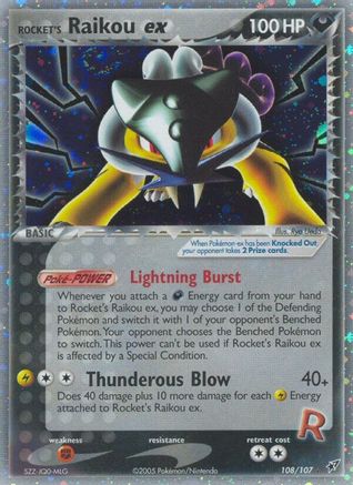 Rocket's Raikou ex 108/107 - Secret Rare - Holofoil