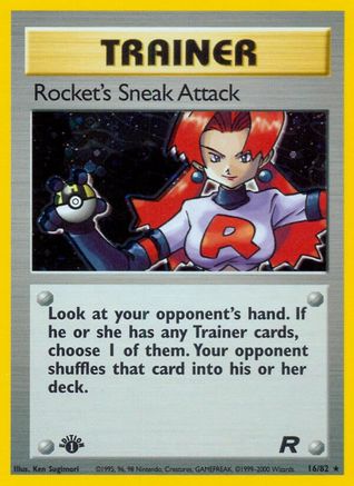 Rocket's Sneak Attack (16) 016/82/82 - Holo Rare - Unlimited Holofoil