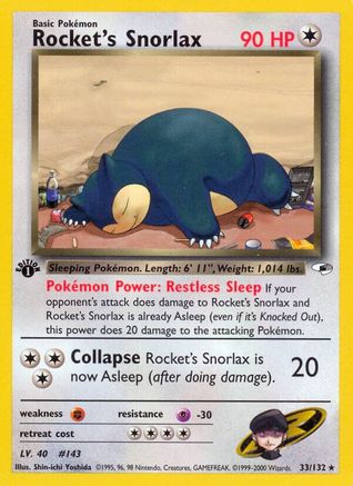 Rocket's Snorlax 033/132/132 - Rare - Unlimited