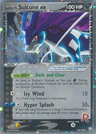 Rocket's Suicune ex 105/109 - Ultra Rare - Holofoil