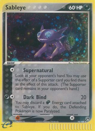 Sableye 010/100 - Holo Rare - Holofoil