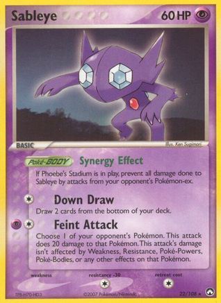 Sableye 022/108 - Rare - Reverse Holofoil
