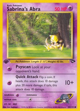 Sabrina's Abra (94) 094/132/132 - Common - 1st Edition