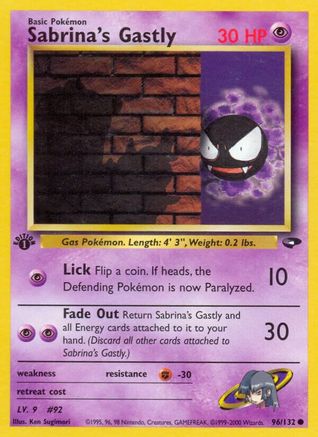 Sabrina's Gastly (96) 096/132/132 - Common - 1st Edition