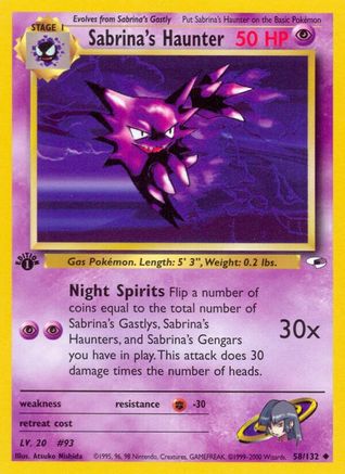 Sabrina's Haunter 058/132/132 - Uncommon - Unlimited