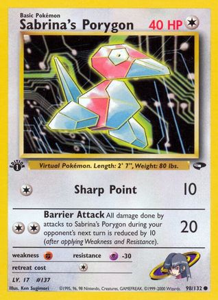 Sabrina's Porygon 098/132/132 - Common - Unlimited