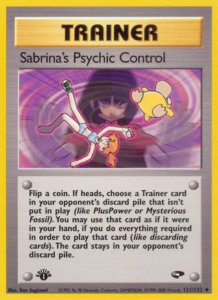 Sabrina's Psychic Control 121/132/132 - Uncommon - 1st Edition