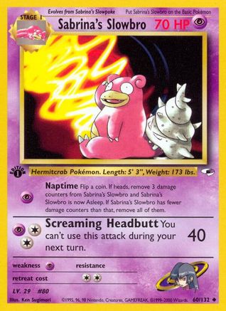 Sabrina's Slowbro 060/132/132 - Uncommon - 1st Edition