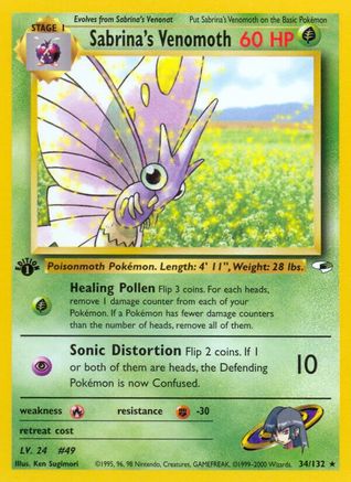 Sabrina's Venomoth 034/132/132 - Rare - 1st Edition