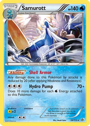 Samurott 039/113/113 - Holo Rare - Holofoil