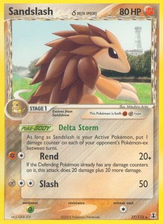 Sandslash (Delta Species) 027/113 - Rare - Reverse Holofoil