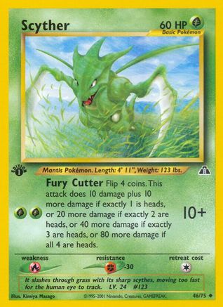 Scyther 046/75/75 - Uncommon - Unlimited