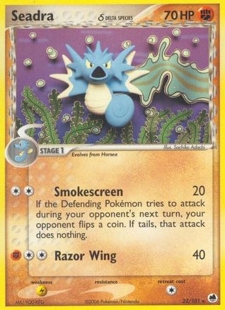 Seadra 022/101/101 - Rare - Reverse Holofoil