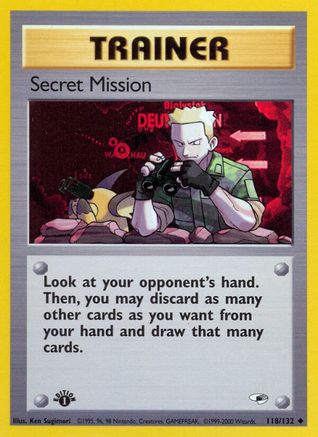 Secret Mission 118/132/132 - Uncommon - 1st Edition