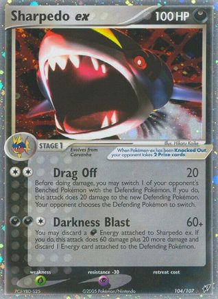 Sharpedo ex 104/107 - Ultra Rare - Holofoil