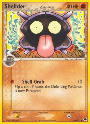 Shellder (Delta Species) 063/101/101 - Common - Reverse Holofoil