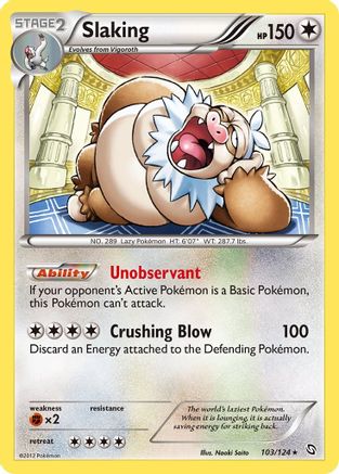 Slaking 103/124 - Holo Rare - Holofoil