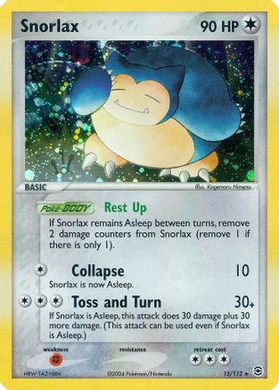 Snorlax 015/112 - Holo Rare - Holofoil