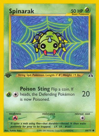 Spinarak 064/75/75 - Common - 1st Edition
