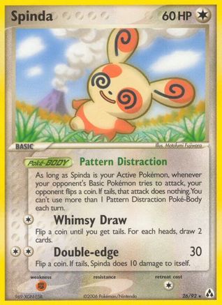 Spinda 026/92 - Rare - Reverse Holofoil